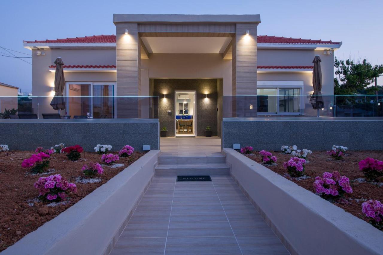 Luxury Villa Eva-Mari With Jacuzzi, 50M From The Beach Stalós Dış mekan fotoğraf