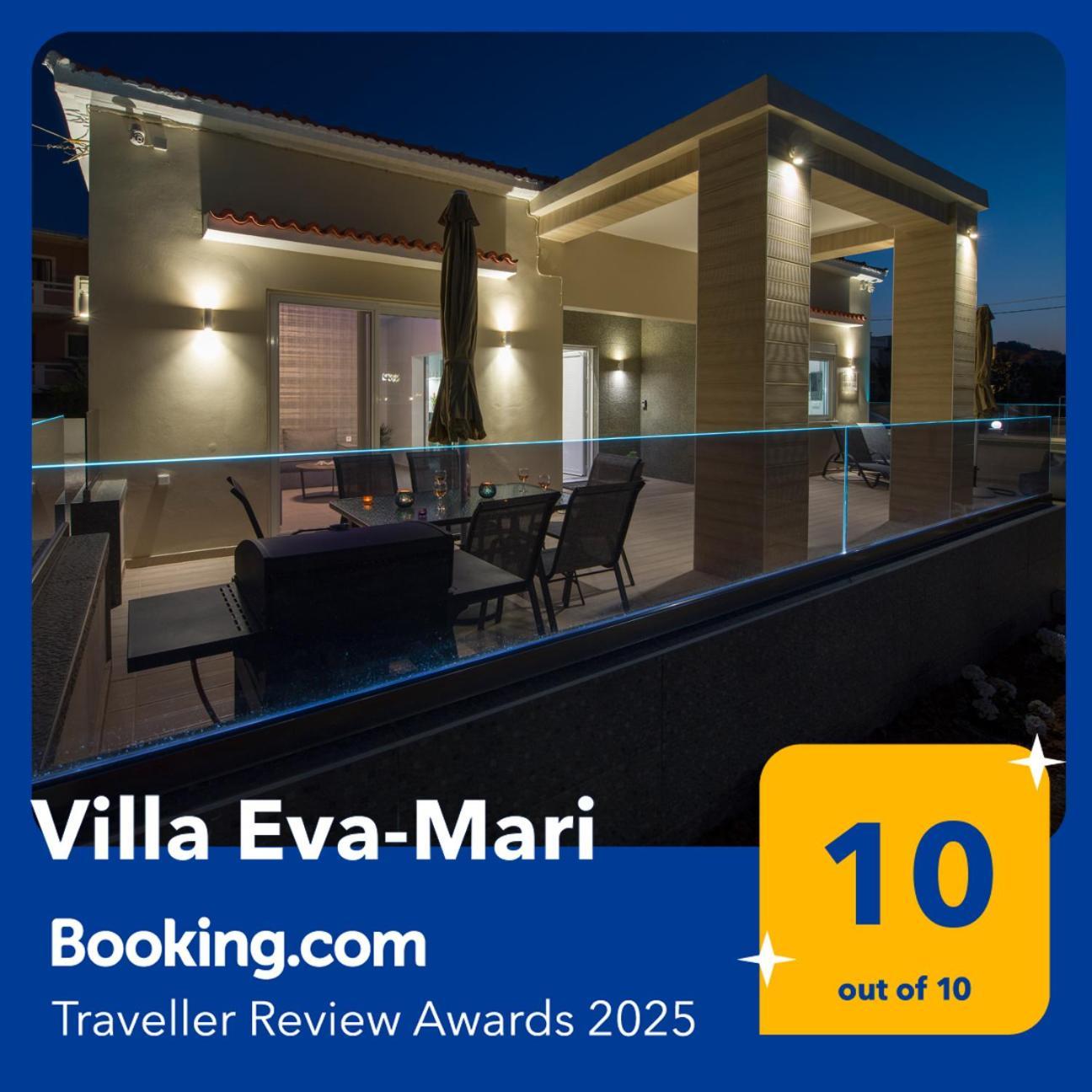 Luxury Villa Eva-Mari With Jacuzzi, 50M From The Beach Stalós Dış mekan fotoğraf