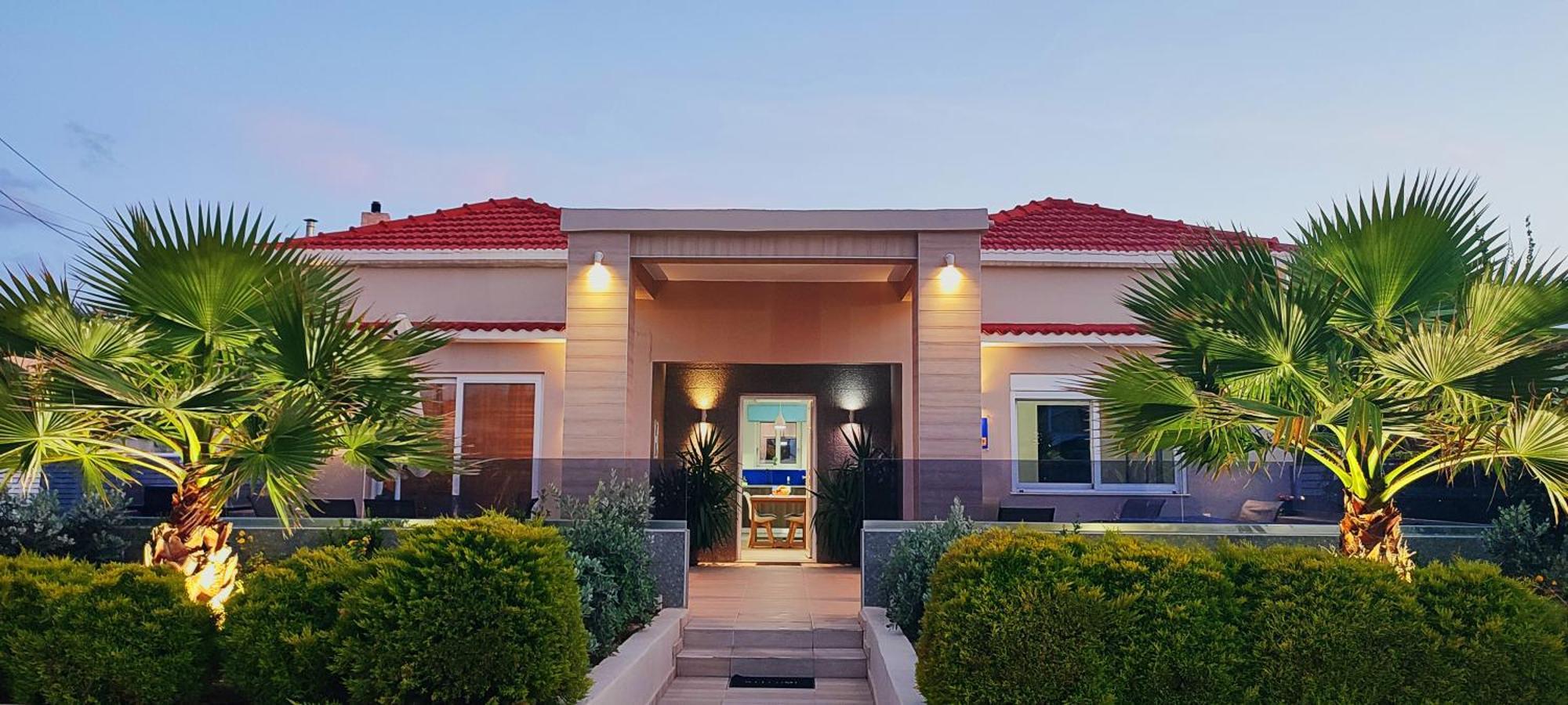 Luxury Villa Eva-Mari With Jacuzzi, 50M From The Beach Stalós Dış mekan fotoğraf