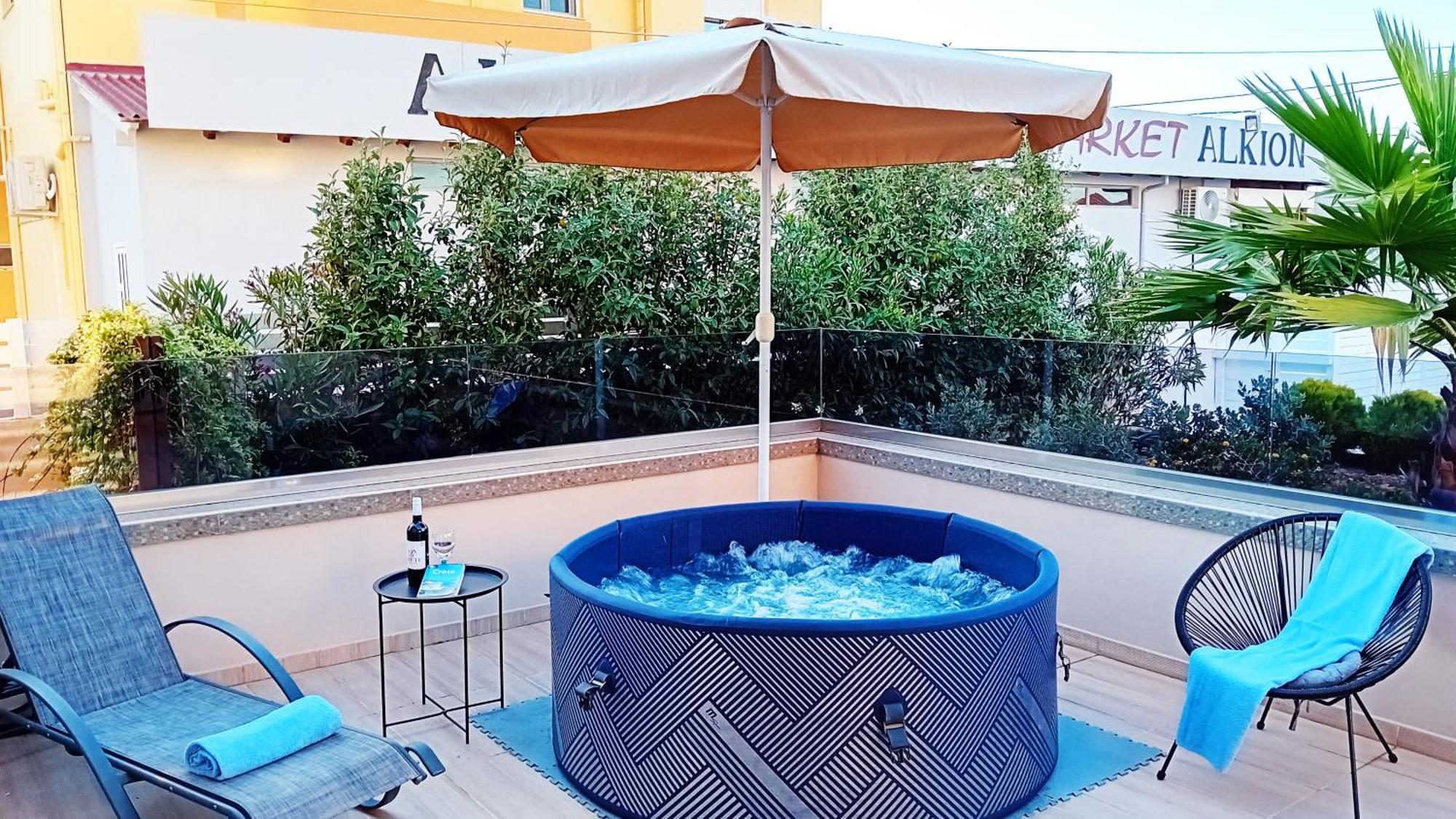 Luxury Villa Eva-Mari With Jacuzzi, 50M From The Beach Stalós Dış mekan fotoğraf